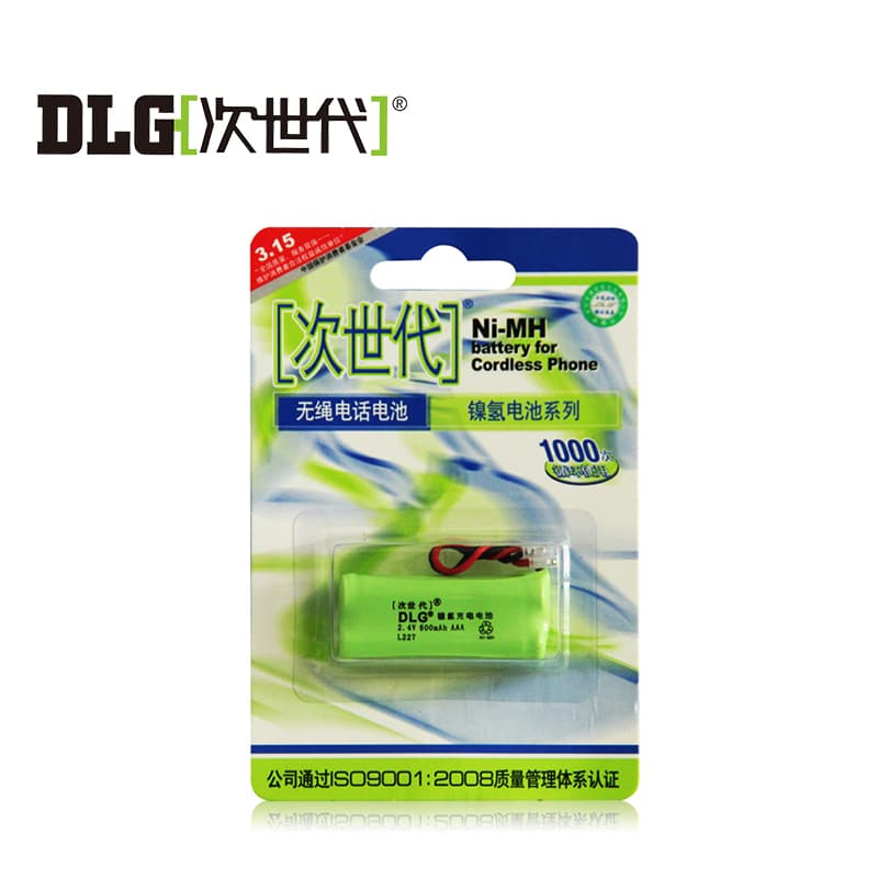 次世代 L227 无绳电话机电池 镍氢充电电池 2.4V 600mAh AAA*2 （单位：节） 绿色