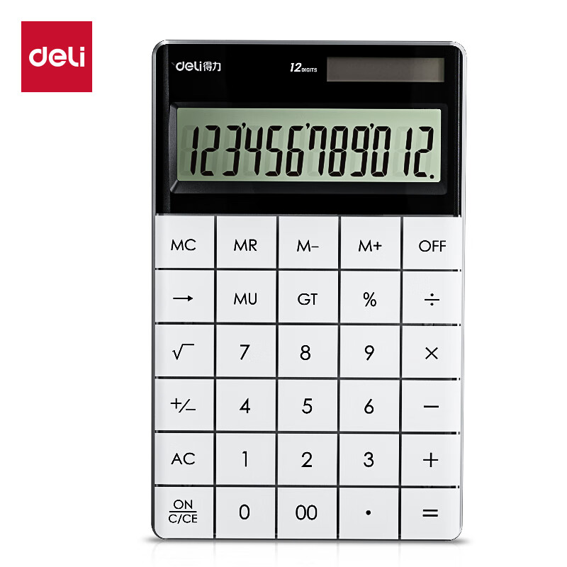 得力（deli） 1589 桌面计算器 165*103*13.85mm （单位：台） 白色