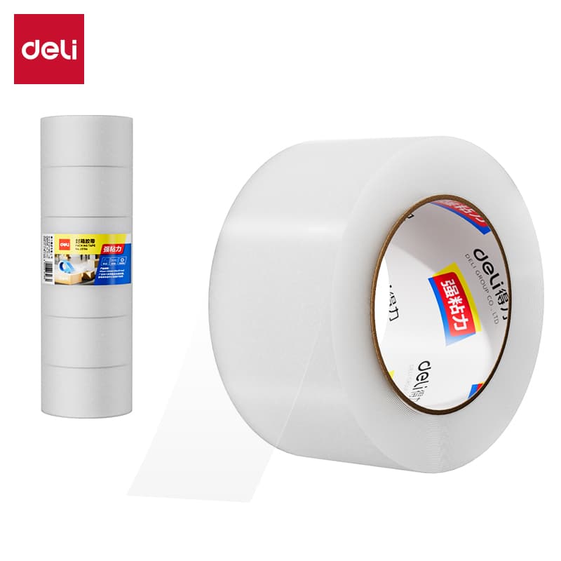 得力（deli） 30278 封箱胶带 55mm*200y  6个/筒 （单位：筒） 透明色