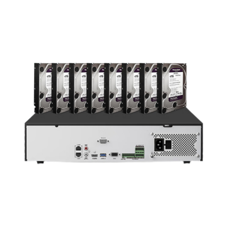 海康威视（HIKVISION） DS-8832N-R8 录像机 32路8盘 带4TB硬盘 （单位：台） 黑色