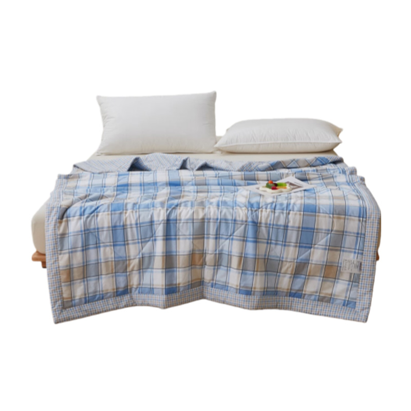 汉司家纺 棉格子 印花夏被 200*230cm （单位：床） 蓝色