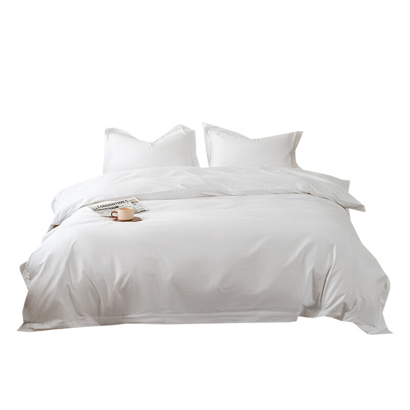 汉司家纺 60*80S 喷气全棉贡缎被套 240*250cm （单位：条） 白色