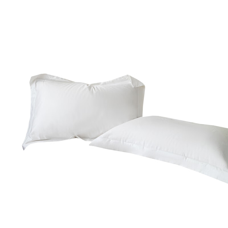 汉司家纺 60*80S 喷气全棉贡缎枕头套 60*90cm （单位：个） 白色