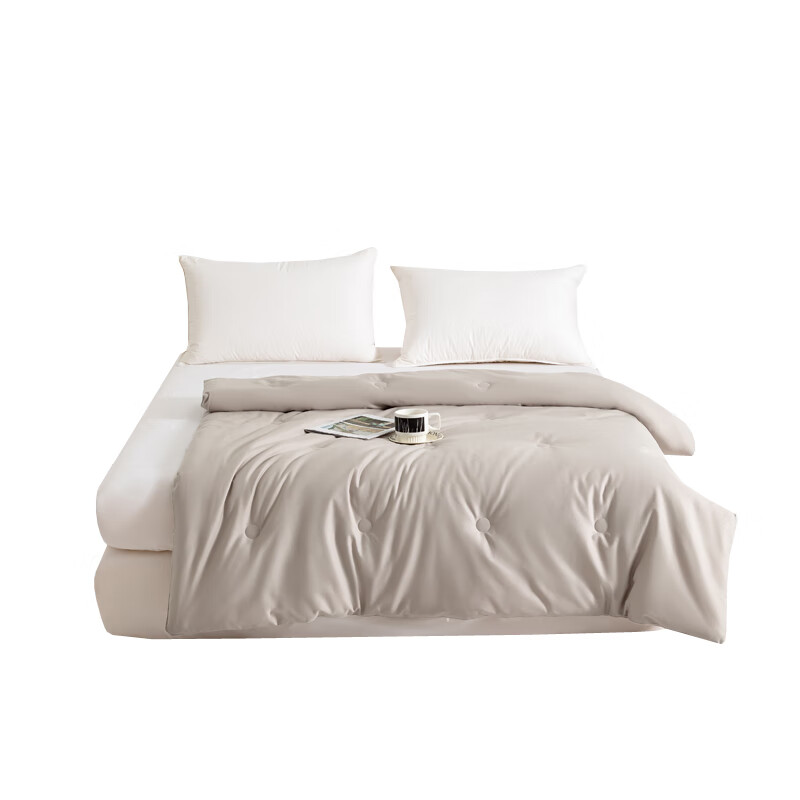 汉司家纺 四季通用 全棉柔软舒适被 150*200cm （单位：条） 浅灰