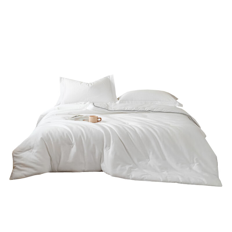 汉司家纺 全棉提花 纯天然蚕丝被 200*230cm （单位：条） 白色