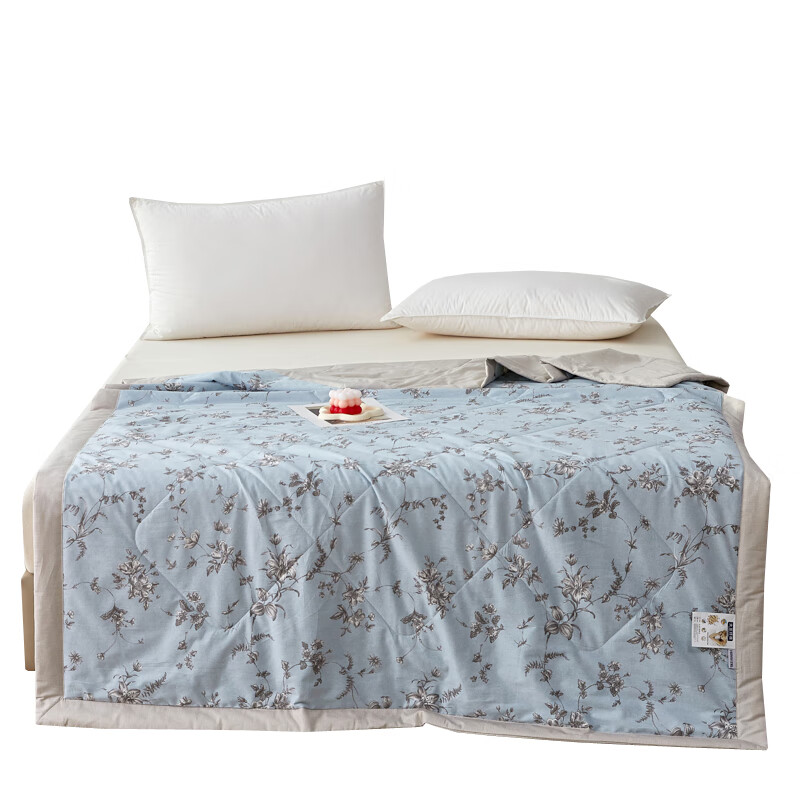 汉司家纺 雅致亲肤 全棉大豆水洗夏凉被 150*200cm （单位：条） 栀子色