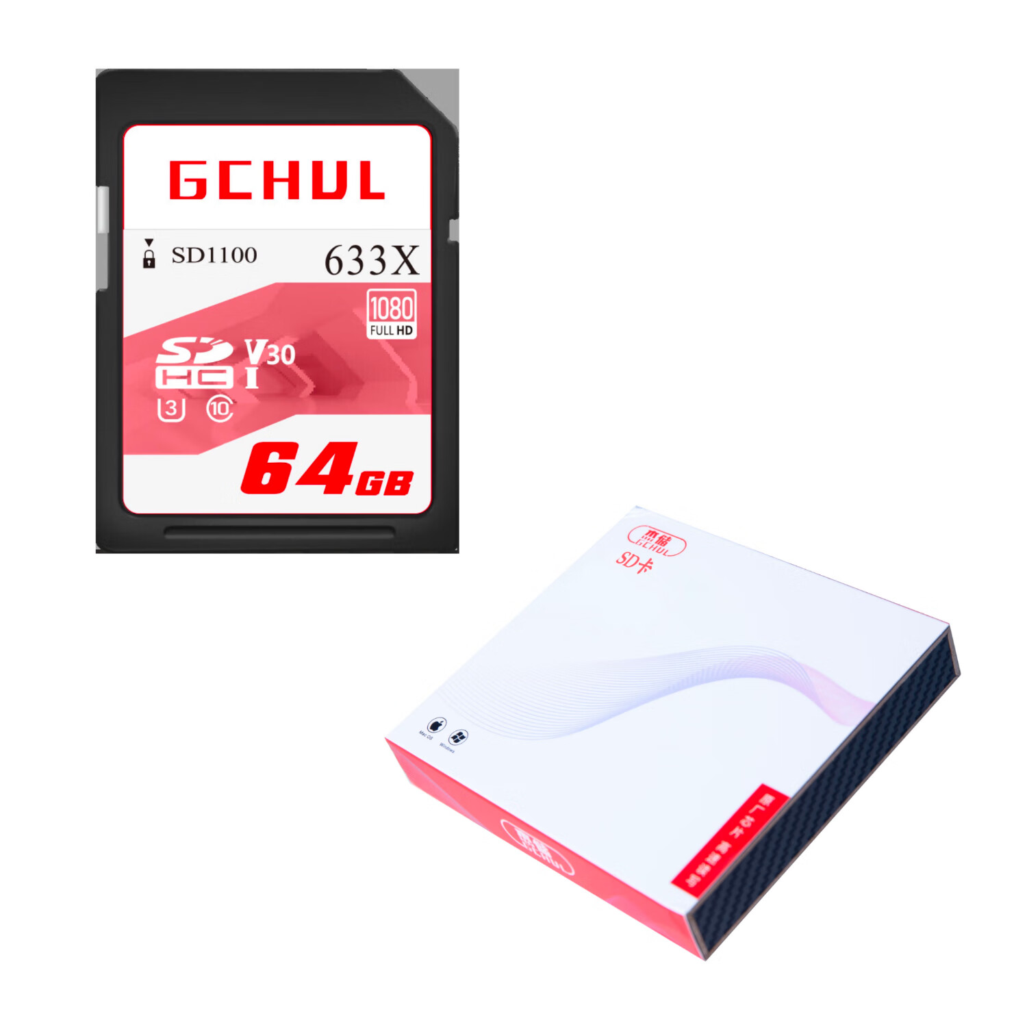 杰储（GCHUL） SD1100 SD存储卡 64G （单位：个）