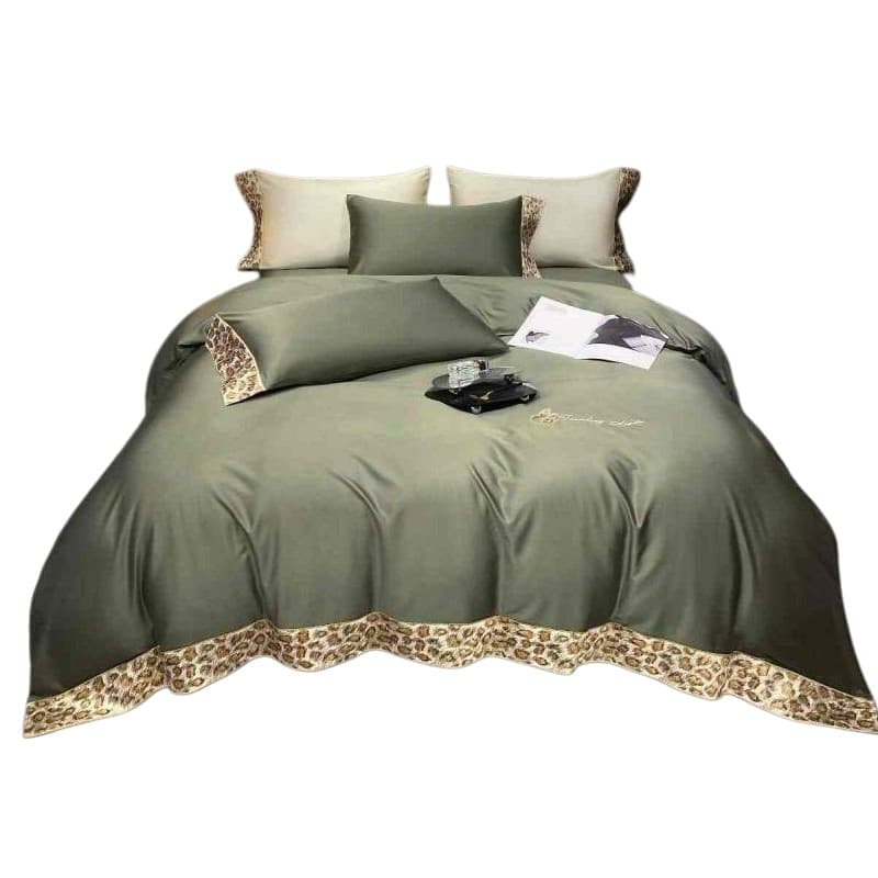 裳心 SXCP-04 提花四件套 200*230cm （单位：套） 橄榄绿