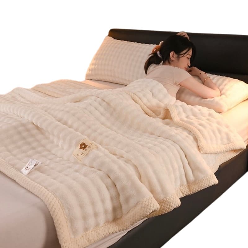 裳心 SXCP-10 涤纶毛毯 1.5m*2m 2.1斤 （单位：条） 米白色