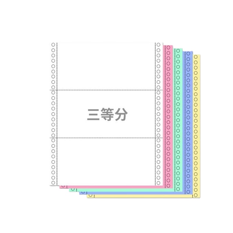 史泰博 241 电脑打印纸 五联三等分压线 1000页/箱 （单位：箱） 彩色