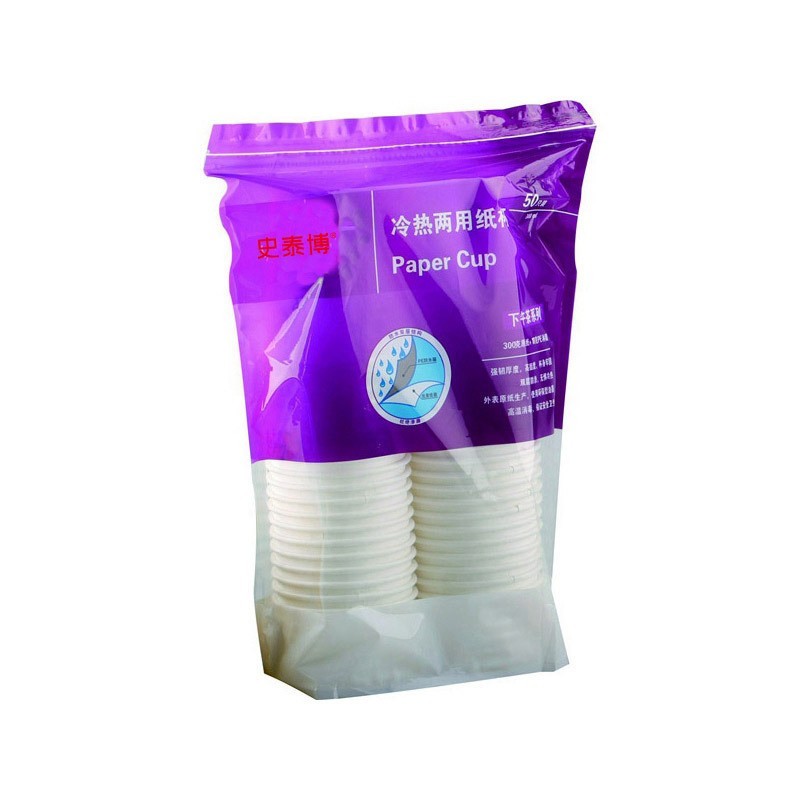 史泰博 CUP1001 一次性纸杯coffee图案 300ml 50个/包 （单位：包） 白色