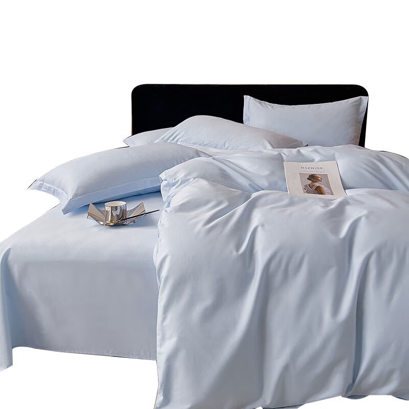 舒朵言 SDY-221 高支纯棉被罩床单纯色四件套 160*210cm （单位：套） 白色