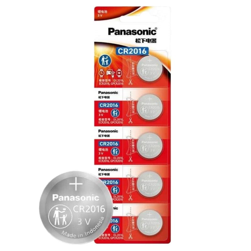 松下（Panasonic） CR2016 纽扣锂电池 5 个/卡 （单位：卡） 新老包装随机发货