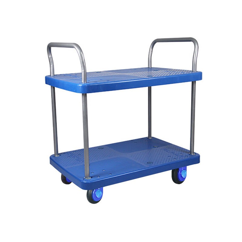 苏识 CWHL-48 无护栏平板手推车 48*72cm全塑轮 （单位：辆） 蓝色