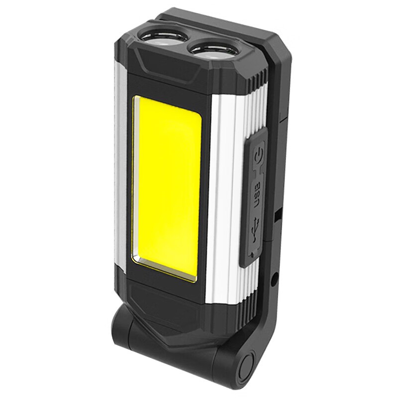 苏识 K011-A 折叠USB充电磁吸COB强光手电筒 10W3.7V色温6500K （单位：个） 银色