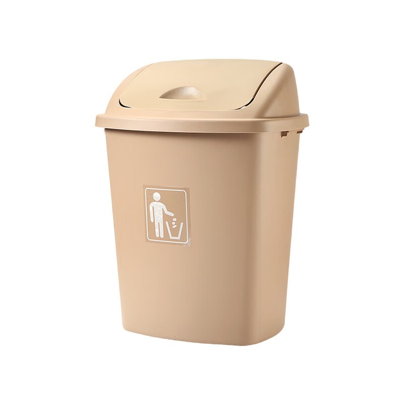 苏识 YJ-A144 带盖加厚垃圾箱 30升 （单位：个） 卡其色