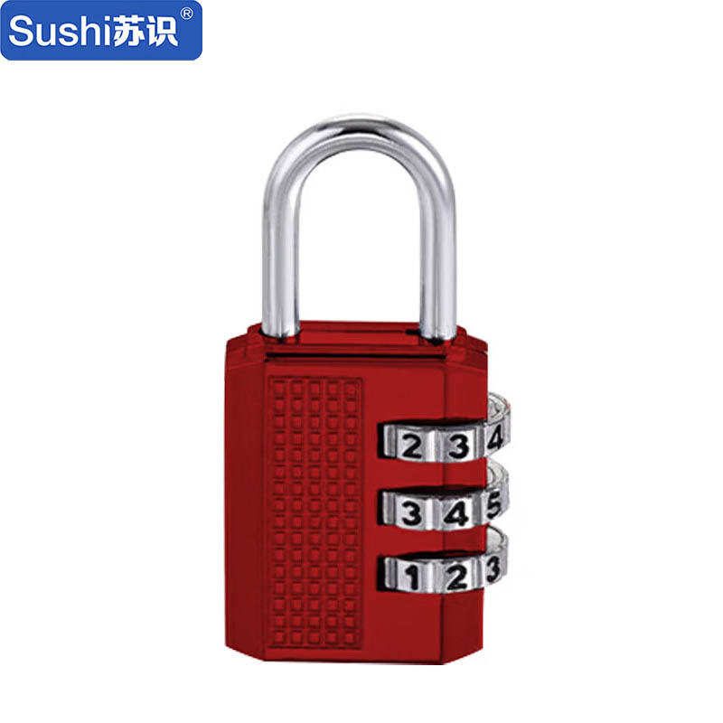 苏识 ZCA313 锌合金密码锁 三位密码 （单位：个） 红色