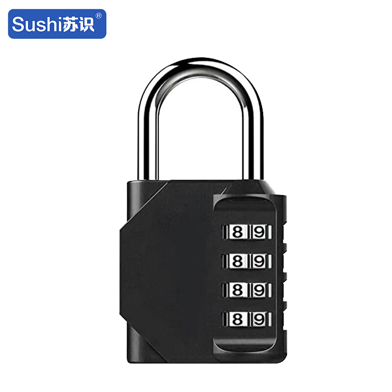 苏识 ZCB434 锌合金密码锁挂锁 四位密码 （单位：个） 黑色