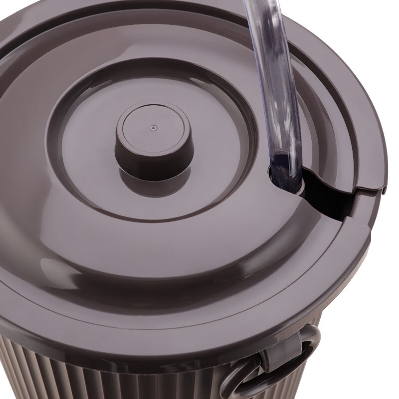 唐宗筷 C6593 带盖茶根桶 大号 21*21*26cm （单位：个） 咖啡色