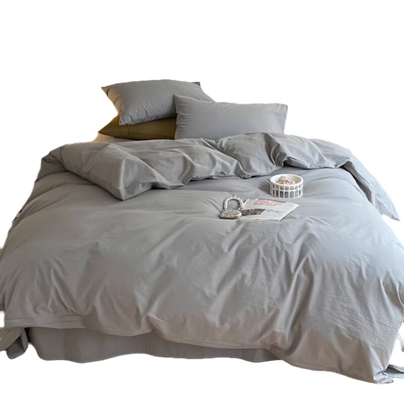 喜芙妮（Softnie） XF-T1805JC 意氏磨毛三件套 180*210cm （单位：套） 浅灰色