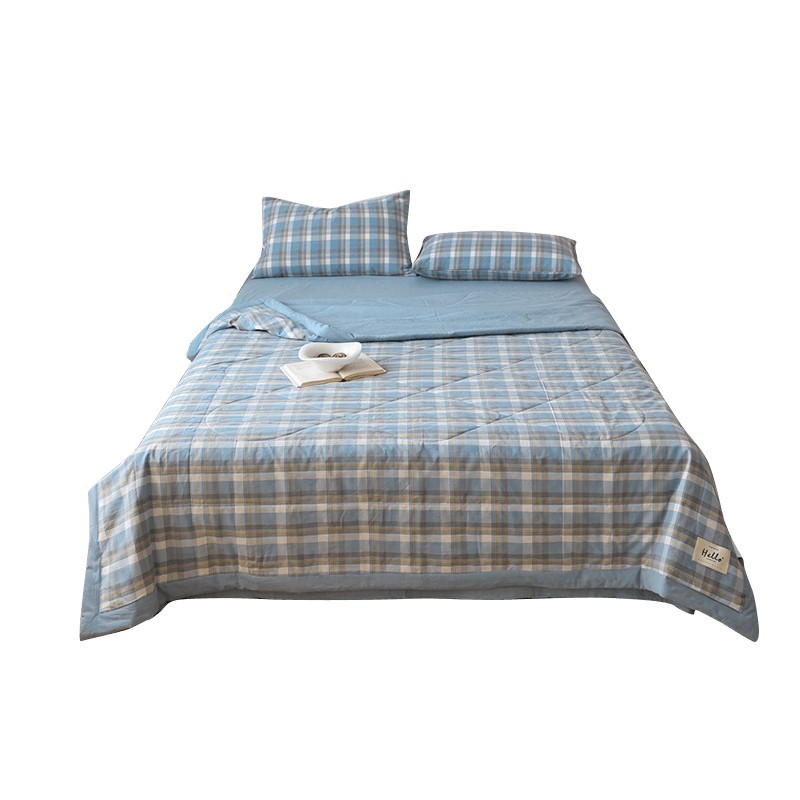 伊伊爱 BZ0BOL2401152 色织水洗棉夏被 150*200cm （单位：条） 简兮蓝