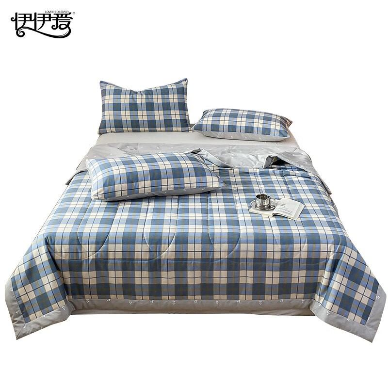 伊伊爱 BZ0HJC2301111L 全棉包边绗缝可水洗夏凉被 200*230cm （单位：条） 郎格