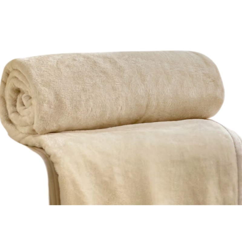 摩洛蔻 MLKTZ-001 珊瑚绒毯子 150*70cm 350g （单位：条） 米白色