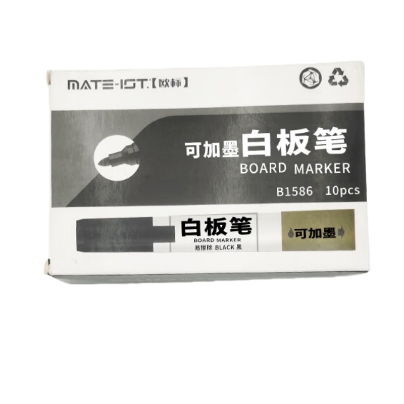 欧标（MATE-IST） B1586 可加墨白板笔 2.0mm （单位：支） 黑色