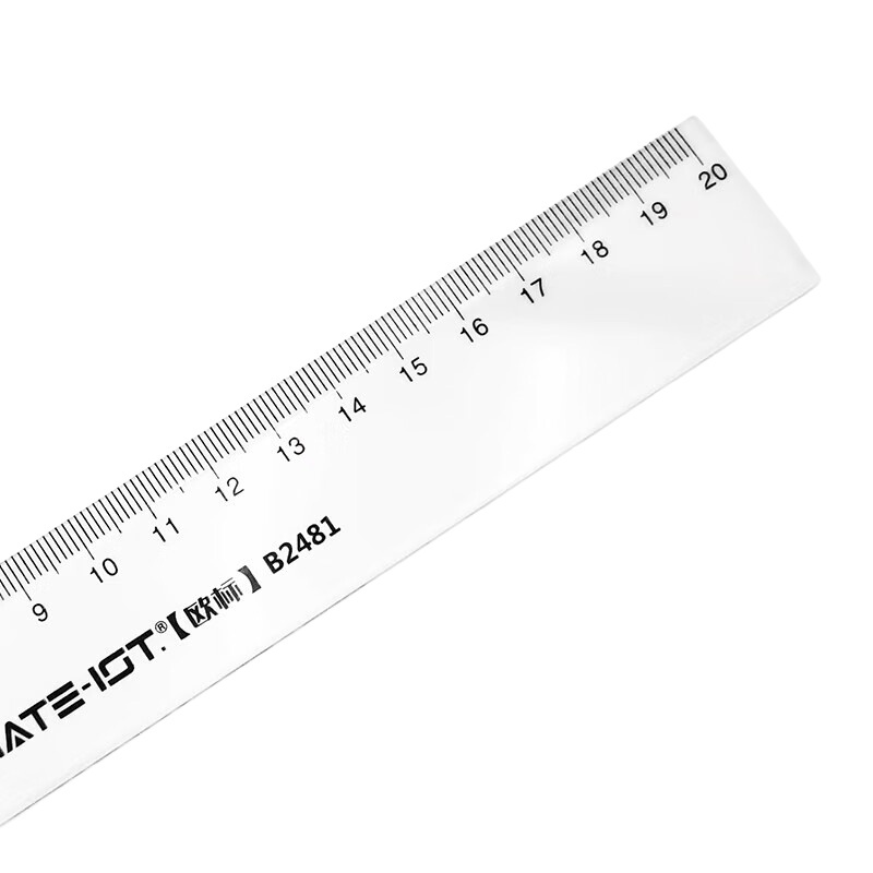 欧标（MATE-IST） B2482 塑料直尺 30cm （单位：把） 透明
