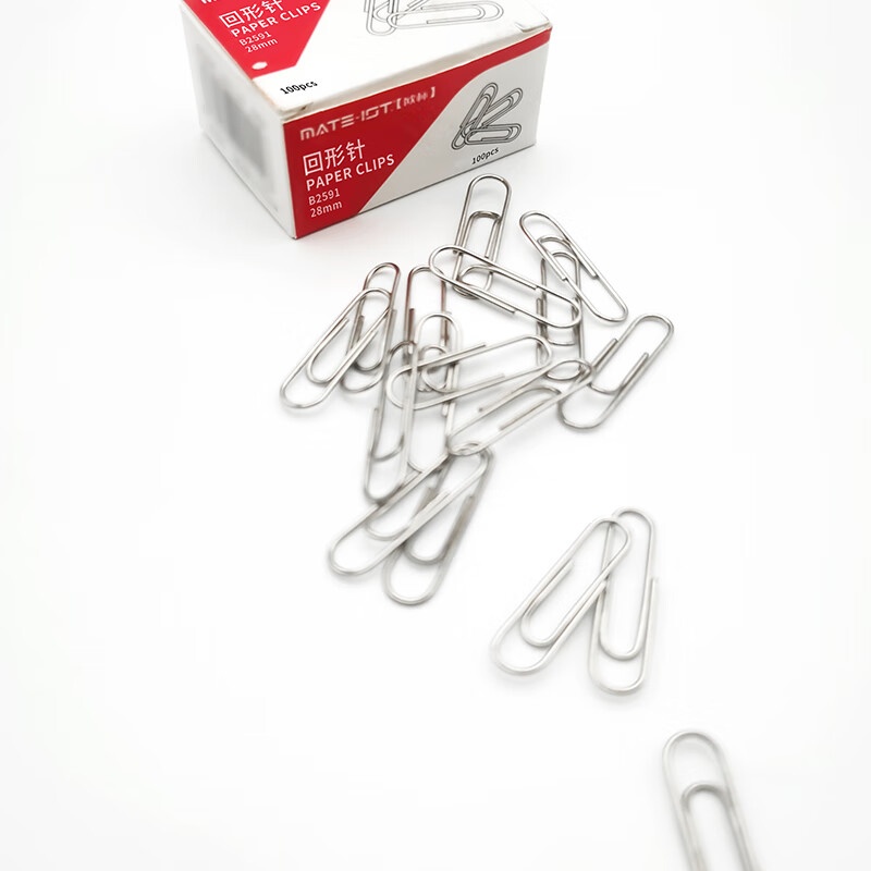 欧标（MATE-IST） B2592 回形针 28mm 160枚/盒 （单位：盒） 彩色