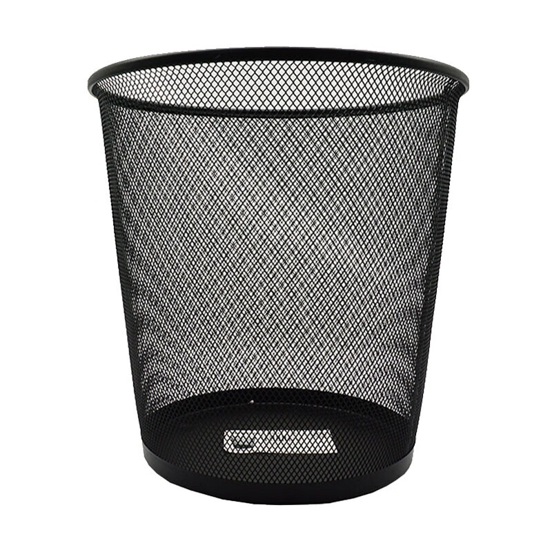 欧标（MATE-IST） F4613 网格圆形纸篓 22*26.5*28cm （单位：个） 黑色