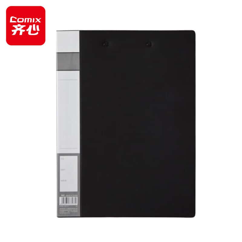 齐心（Comix） A604 办公必备轻便夹 A4 长押夹+板夹 （单位：个） 黑色