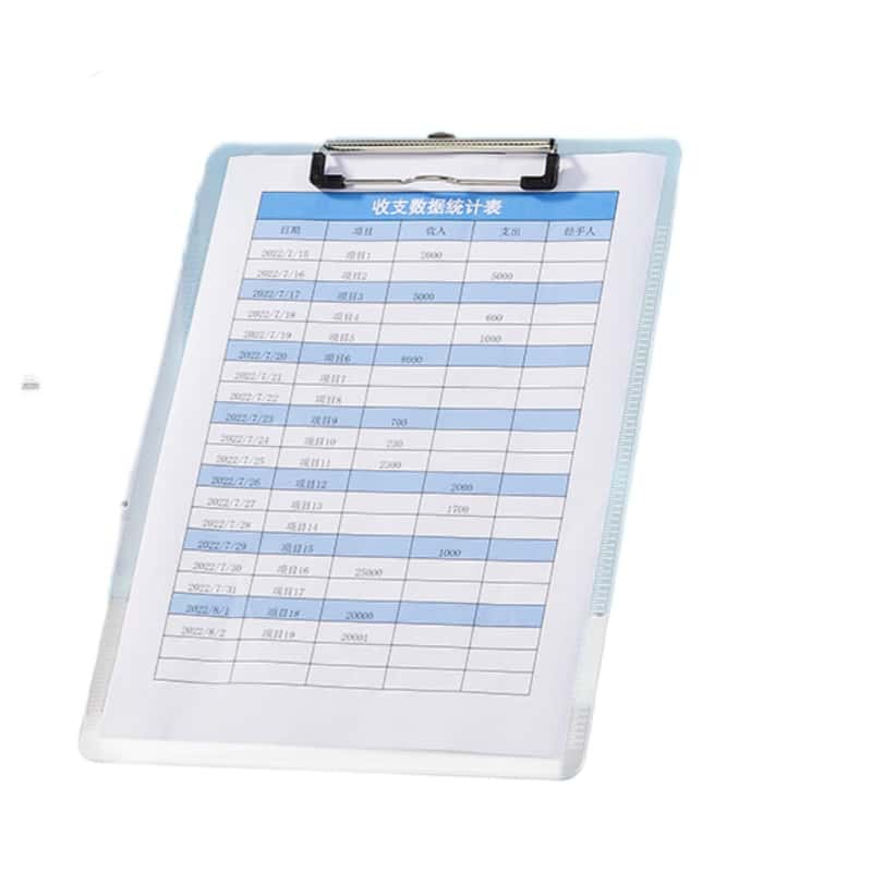 齐心（Comix） A744 A4便携式书写板夹 316*228mm （单位：个） 透明