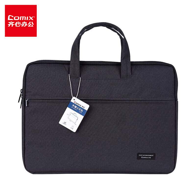 齐心（Comix） A8166 公文包 400*290*38mm （单位：个） 黑色
