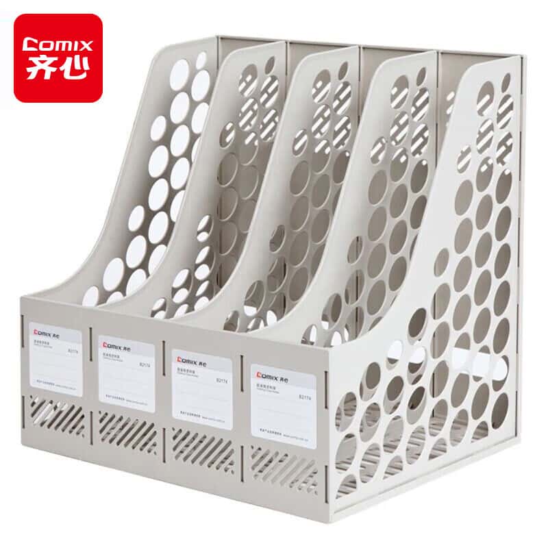 齐心（Comix） B2174 四格文件筐 325*262*314mm （单位：个） 灰色
