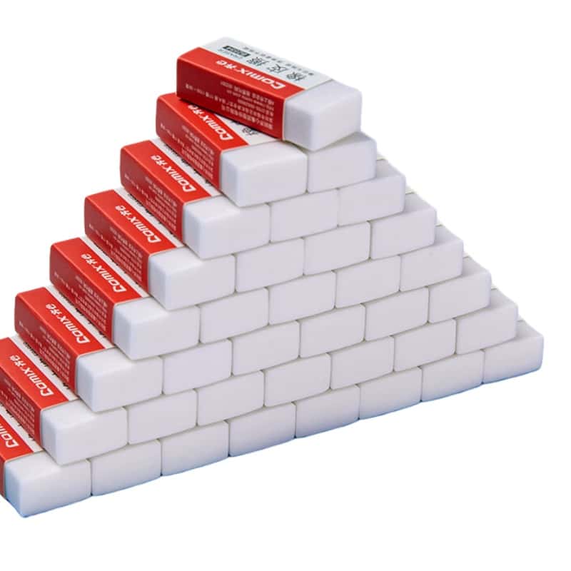 齐心（Comix） B2554 2B橡皮擦 45块/盒 （单位：盒） 白色