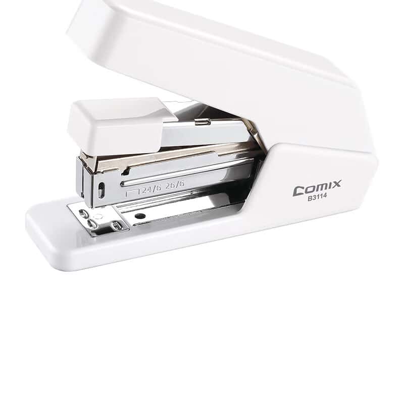 齐心（Comix） B3114 省力订书机 20页 （单位：个） 象牙白