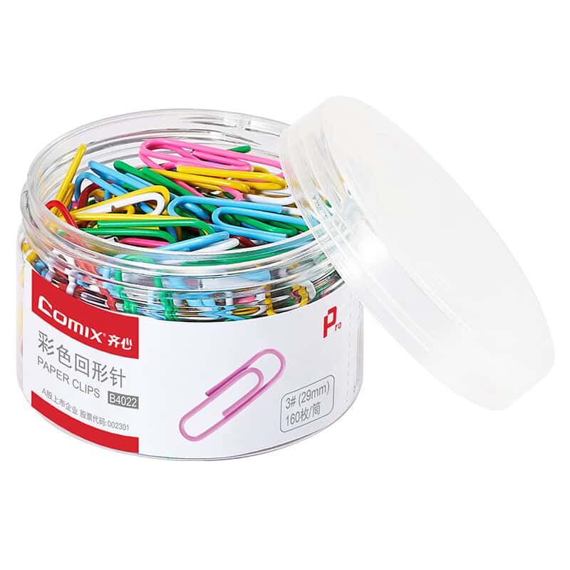 齐心（Comix） B4022 彩色回形针 3# 29mm （单位：筒）