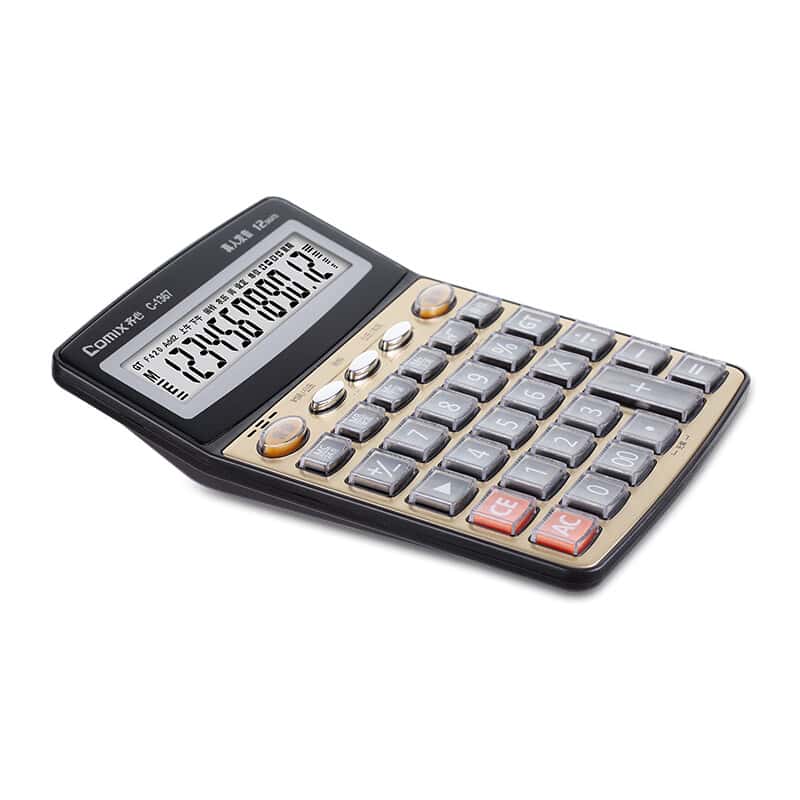 齐心（Comix） C-1367 语音计算器 12位 （单位：个） 金色