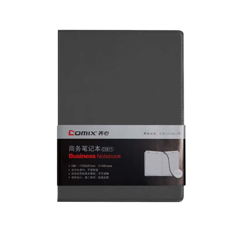 齐心（Comix） C5811 皮面笔记本 18K 82张 （单位：本） 黑色