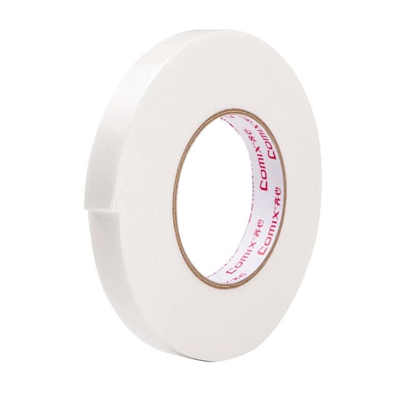 齐心（Comix） MJ1810 双面棉纸胶带 18mm*10y （单位：卷） 白色
