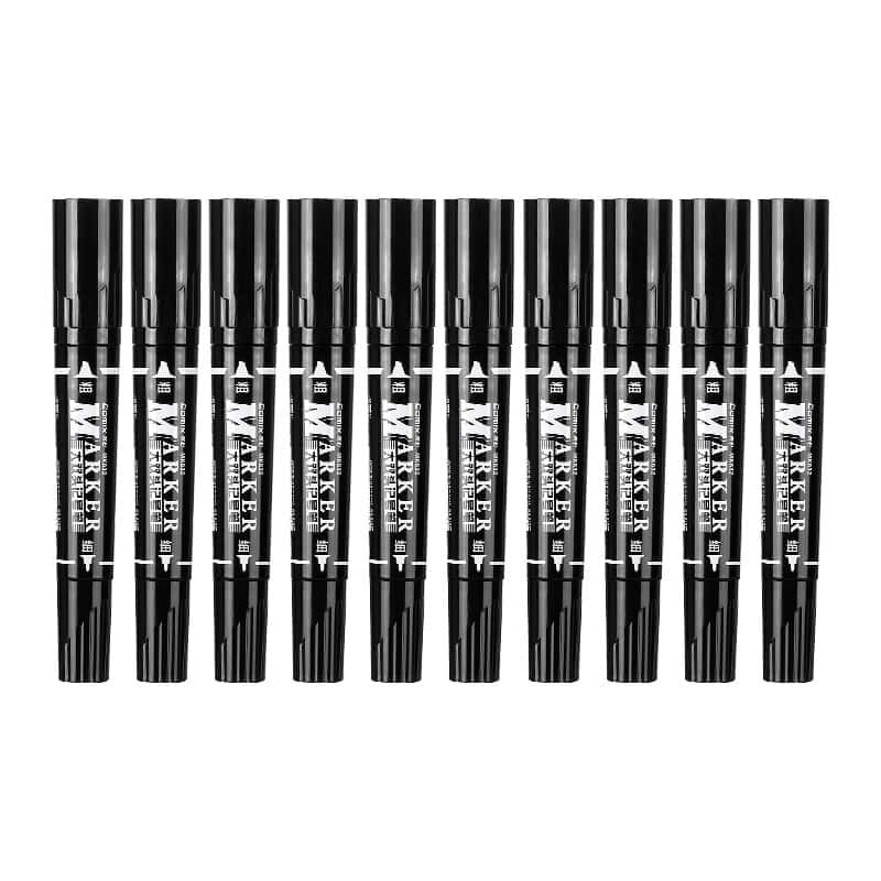 齐心（Comix） MK832 双头记号笔 线幅2-6mm 10支/盒 （单位：盒） 黑色