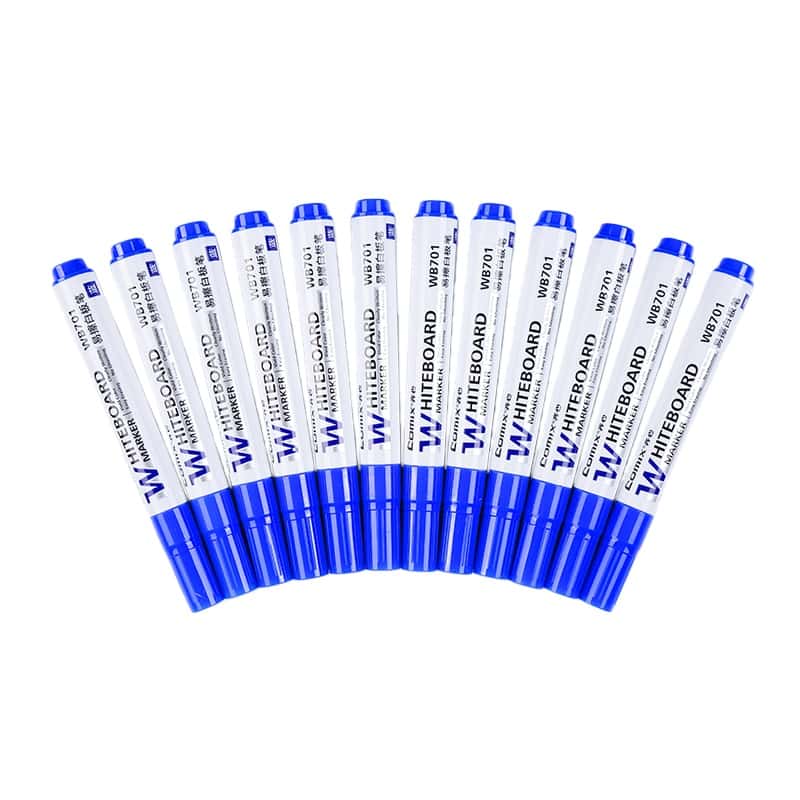 齐心（Comix） WB701 易擦白板笔 2.0mm 10支/盒 （单位：盒） 蓝色