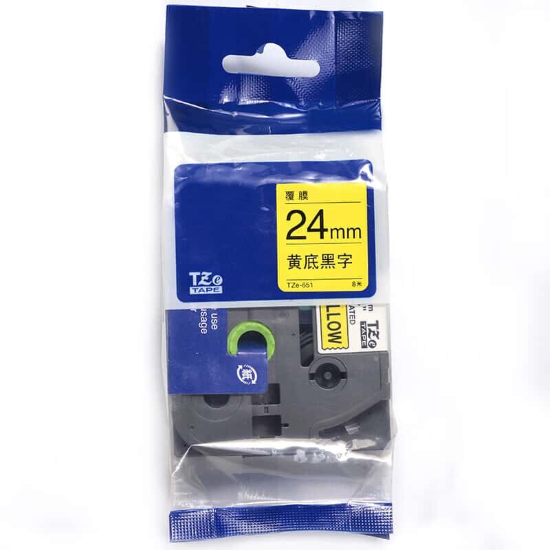 千禧兔（QXIRAB） QXT-651 标签色带 24mm （单位：个） 黄底黑字