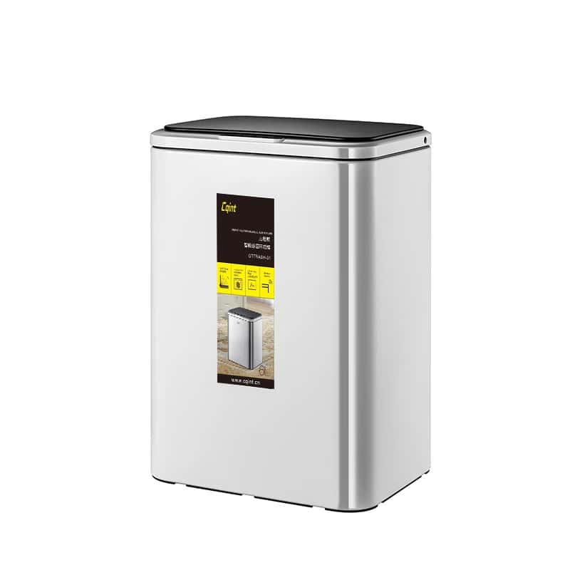 秦泰（Cqint） QTTRASH-01 不锈钢感应垃圾桶 6L （单位：个） 银色