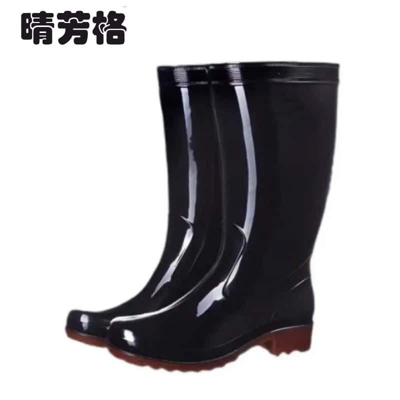 晴芳格 QFG-1 高筒雨鞋 均码 （单位：双） 黑色