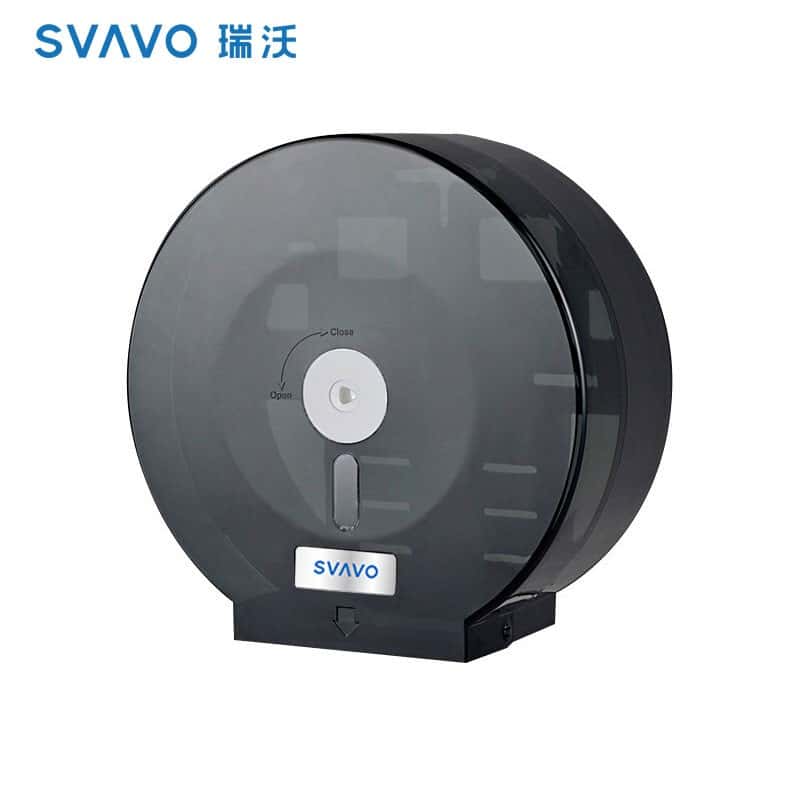 瑞沃（SVAVO） V-TH10 壁挂式圆形纸巾盒 265*123*265mm （单位：个） 透明茶色