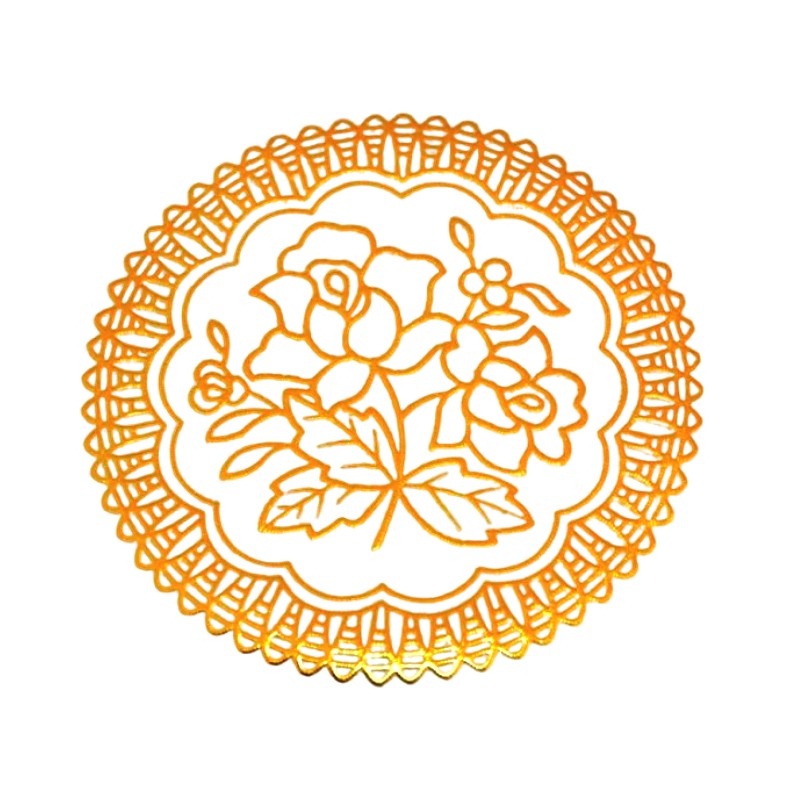 若叶之季 LR-HD322 壶垫 直径16CM 10个 （单位：包） 白底金花