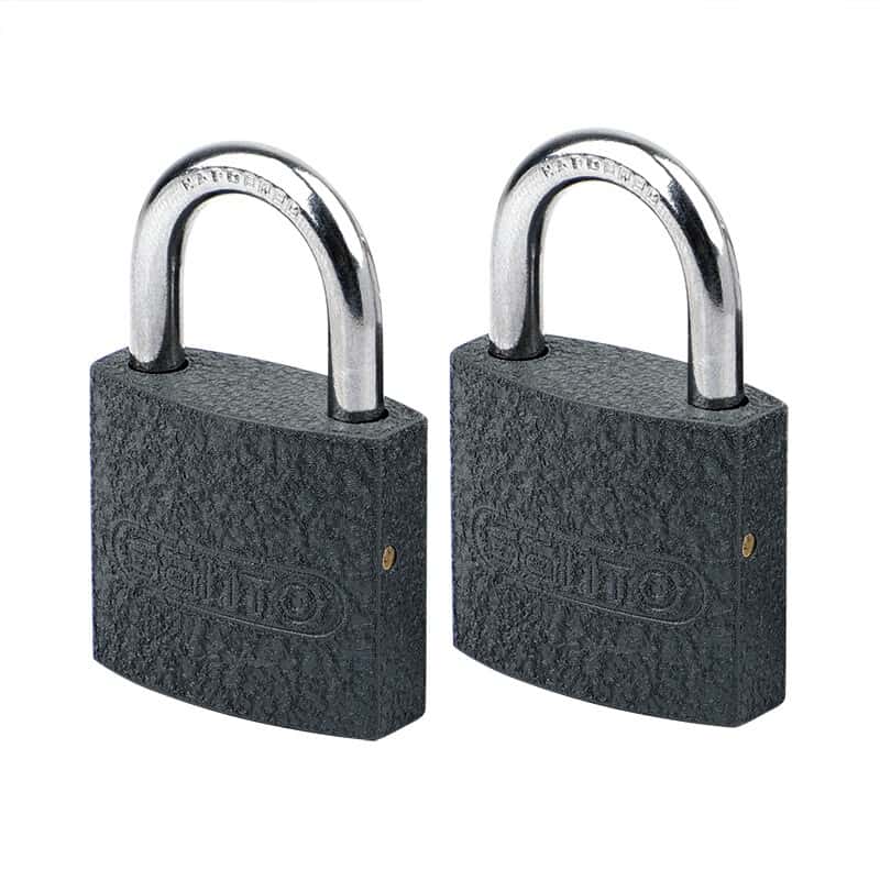 赛拓（SANTO） 0073 铁挂锁 小号30mm*2个装 （单位：组） 新老包装随机发货 黑色