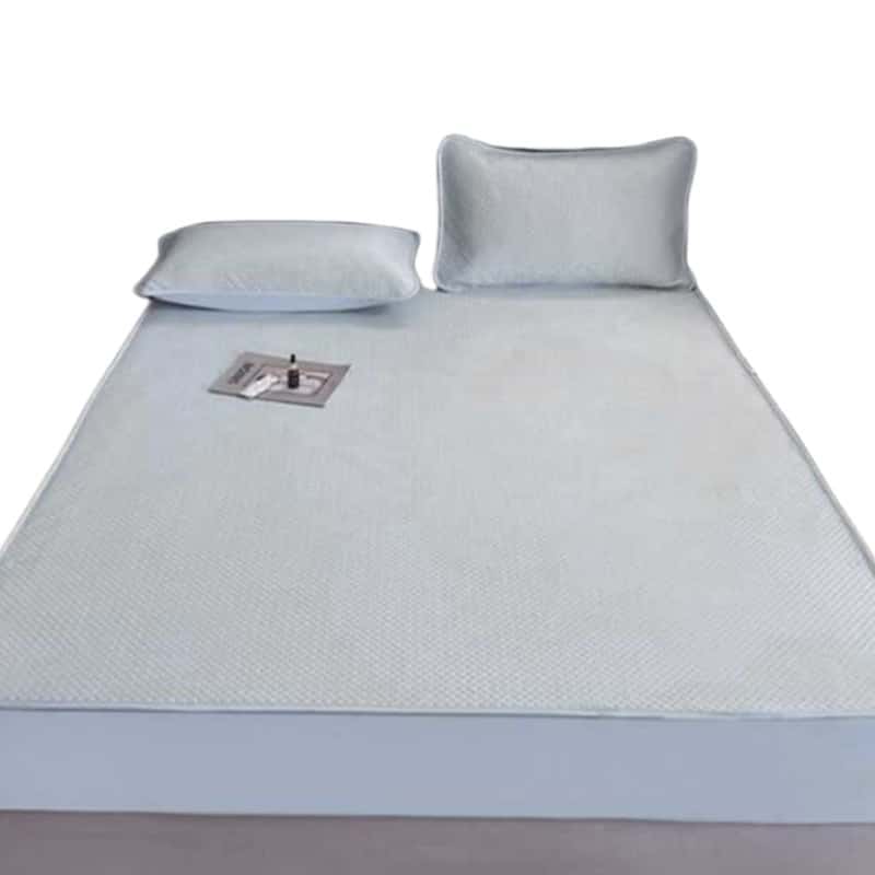 三极户外（Tripolar） TP2788 凉席三件套 床笠款 1.5*2m 枕套48*74cm*2 （单位：套） 湖蓝色